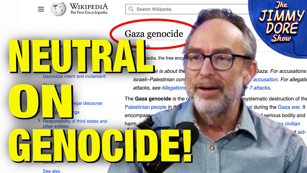 Wikipedia Founder WHITEWASHES Gaza Genocide!