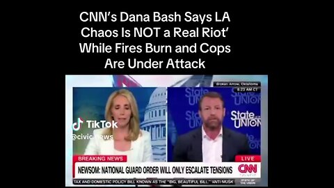 Dana Bash at CNN tells Americans that the chaos in LA are not real riots, REALLY?