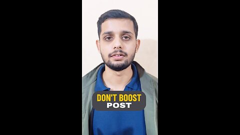 Don't boost your Post!