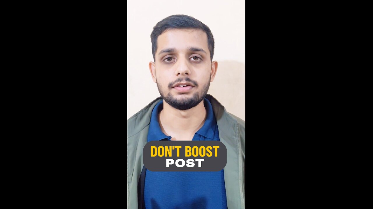 Don't boost your Post!