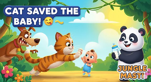 Dangerous Dog Attack! Cat Saves Baby Heroically 🐱👶 | Jungle Masti
