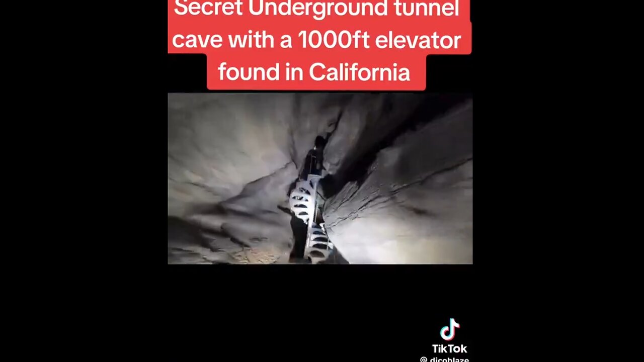 Secret Underground tunnel cave with a 1000ft elevator found in California