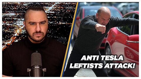 Anti Tesla Psycho Beats 61 Year Old Woman & Elon Musk Responds To Attacks On Tesla | Drew Hernandez