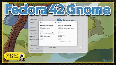 Fedora 42 Gnome