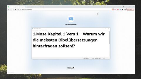 1.Mose Kapitel 1 Vers 1 - Warum wir die meisten Bibelübersetzungen hinterfragen sollten?!