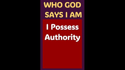 I POSSESS AUTHORITY #wordofGod #healing #power #authority #faith #say #exercise #disease #cured