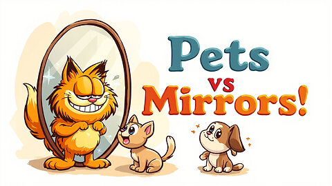 Highlights ~ Pets vs Mirrors! Funny Animal Reactions | Happy Kiddo TV