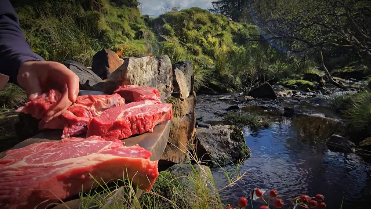 Bushcraft Fire Cooking – Simple Meal with Natural Tools