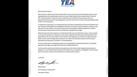 Texas Investigates Over 100 Educators for Social Media Posts Following Charlie Kirk Assassination