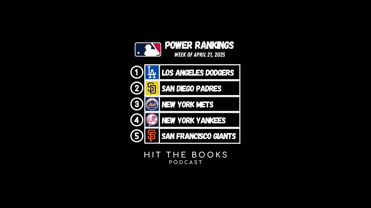 Power Rankings in the MLB for the week of 4/21/2025! ⚾️