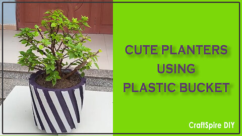 DIY Cute Cement Planter Using Plastic Bucket & Thermocol 🪴💡| Creative Pot Making at Home