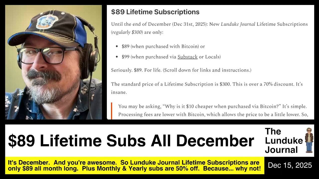 $89 Lifetime Subs All December