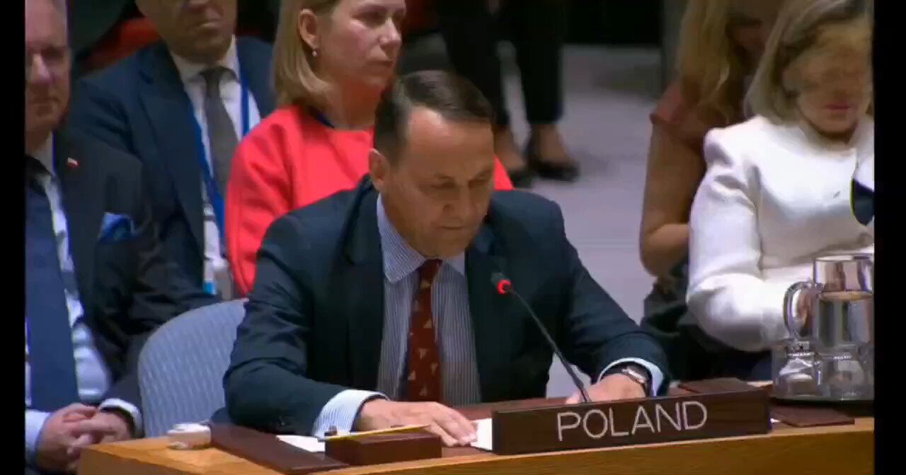 🇵🇱🇷🇺Polish Foreign Minister Sikorski at the UN Security Council addressing Russia