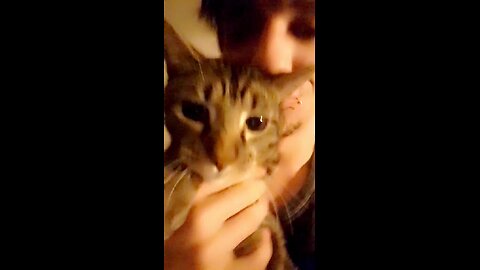 Me and my three legged cat dancing