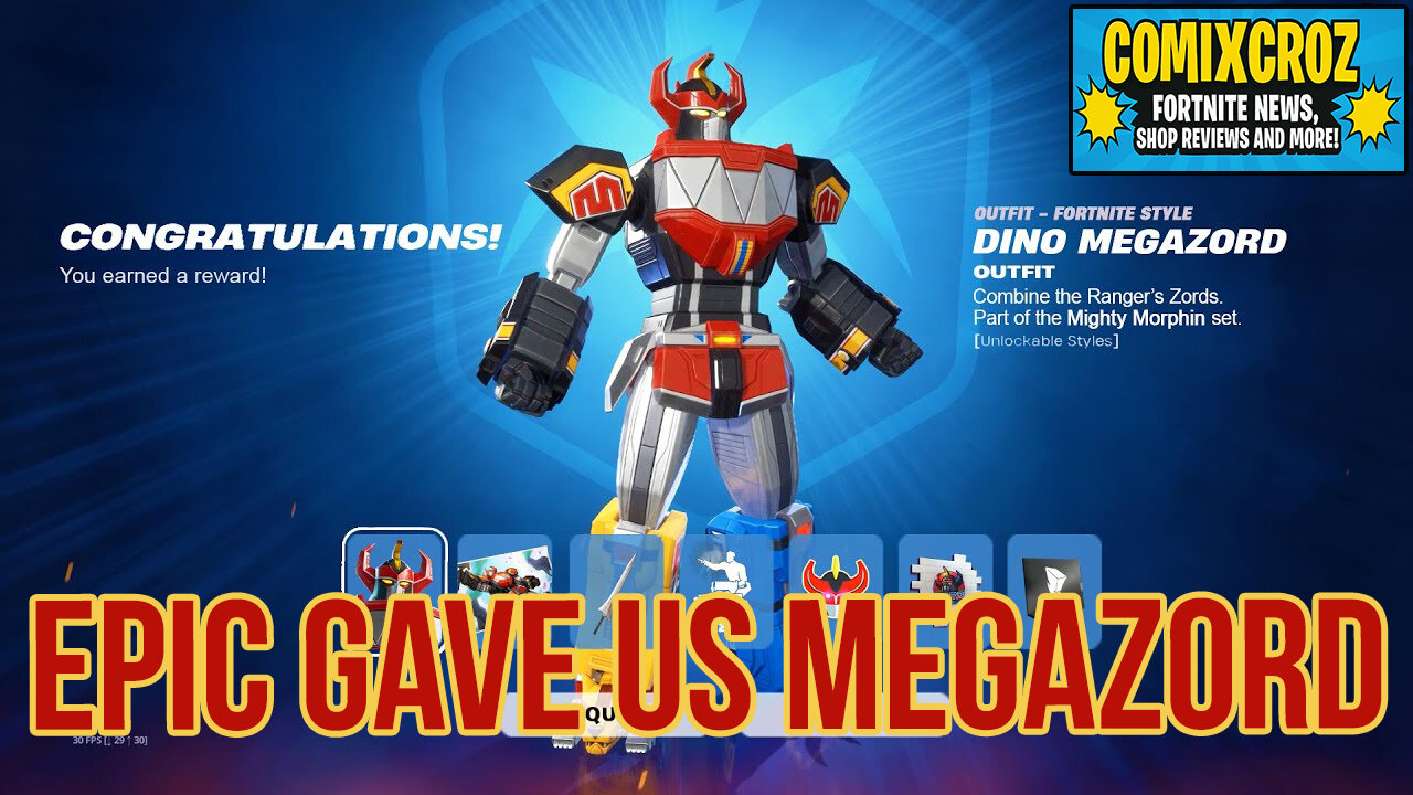 I got Dino Megazord! UPDATE - Fortnite News