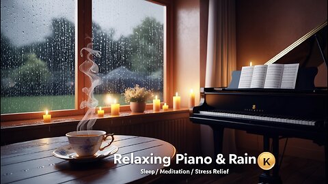 Relaxing Piano & Rain Sounds 🌧 Beautiful Sleep Music, Stress Relief, Background Music