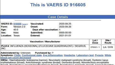 "CDC Deducts 150K Fatalities From VAERS System - Concerns Raise Over Vaccine Safety"