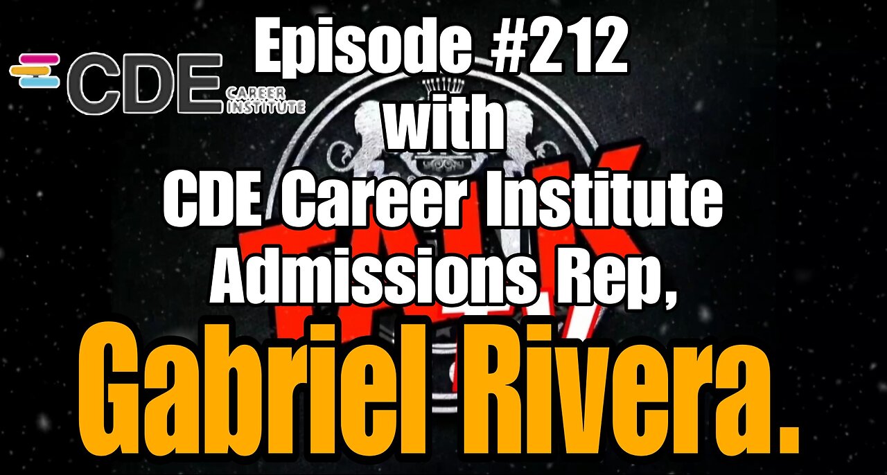 DIOTALK Episode #212 CDE Career Institute Admissions Rep, Gabriel Rivera.