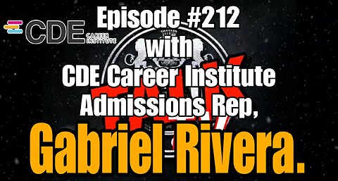 DIOTALK Episode #212 CDE Career Institute Admissions Rep, Gabriel Rivera.