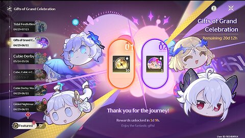 Gifts of Grand Celebration Event - Wuthering Waves (WuWa) - Version 2.3