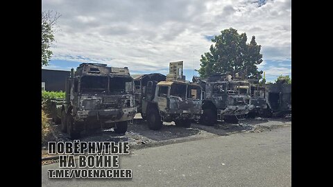 🤔 Unconfirmed: Taken from Z-channel Someone burned down German vehicles in one of bases.