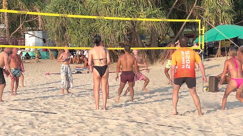 Phuket Patong Beach Thailand -Beach Volleyball Hot Day #beachvolleyball #patongbeach