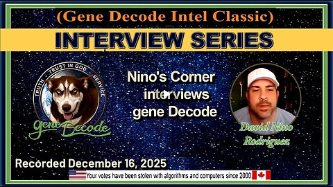 2025-12-16: David Nino Rodriguez with Nino's Corner TV interviews gene Decode