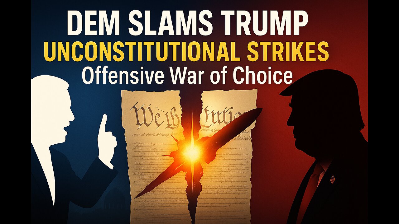 Dem slams Trump for 'unconstitutional' Iran strikes: 'Offensive war of choice'