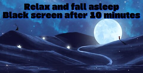 Relax and fall asleep with meditation music 432khz Black screen after 10 minutes