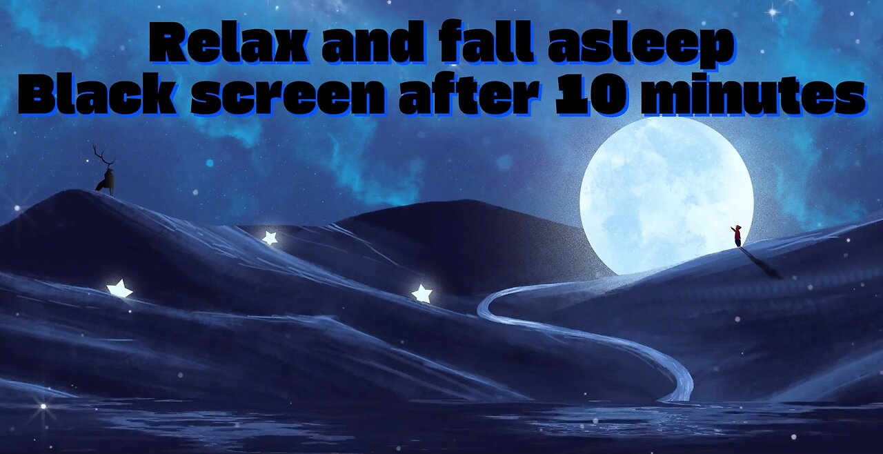 Relax and fall asleep with meditation music 432khz Black screen after 10 minutes