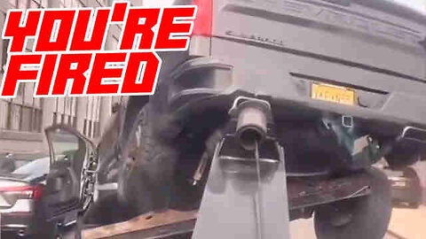 Dude Wrecks Entire Block of Cars Trying to Repo One Truck