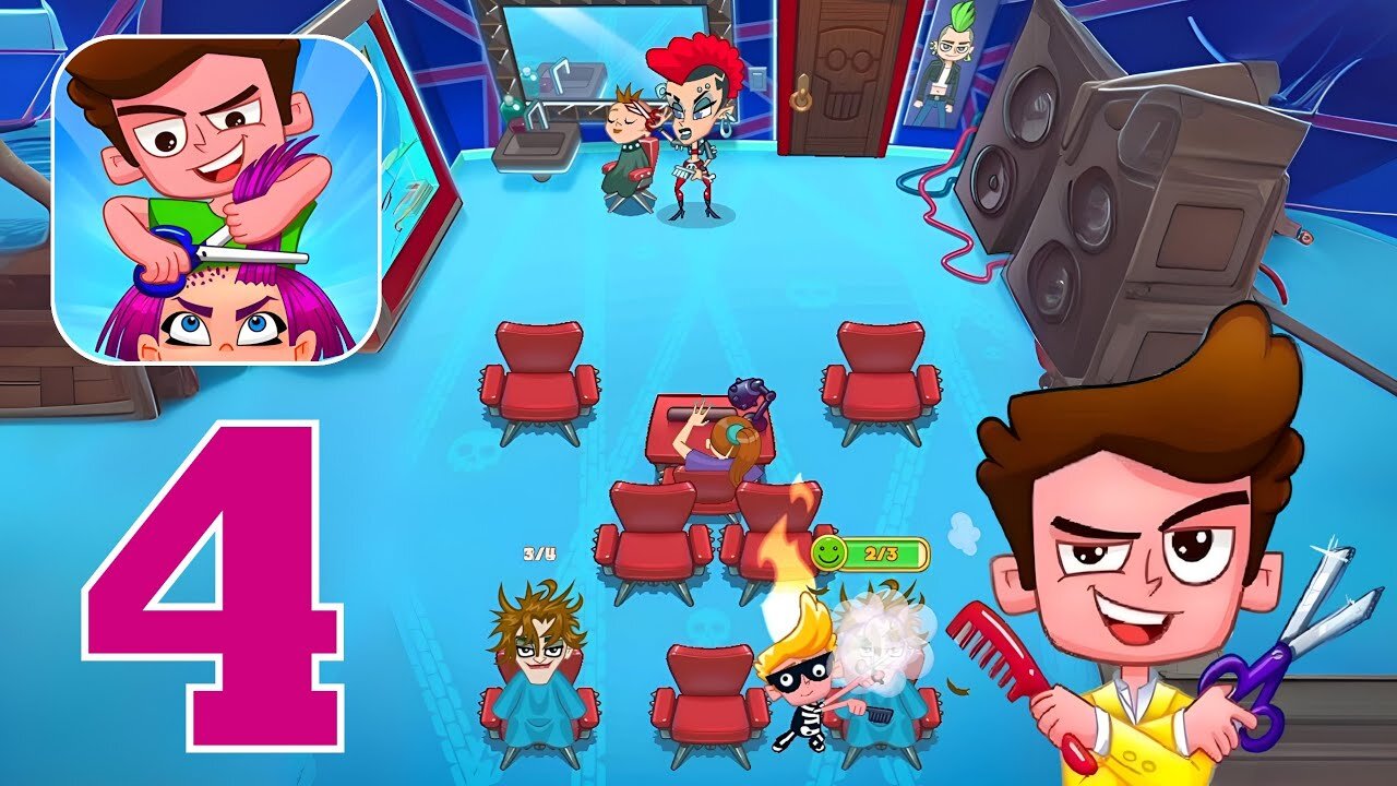 Cheating Tom 4 - Hair Stylist Wannabe - Gameplay Walkthrough Part 4 - Level 31-40 (iOS, Android)