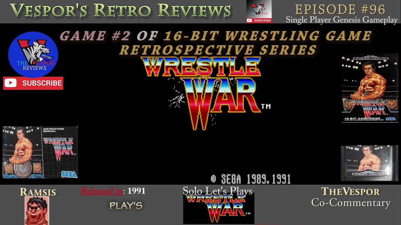 Wrestle War (Mega Drive/Genesis) | 16-Bit Wrestling Game Retrospective #2 | 🤼🎮