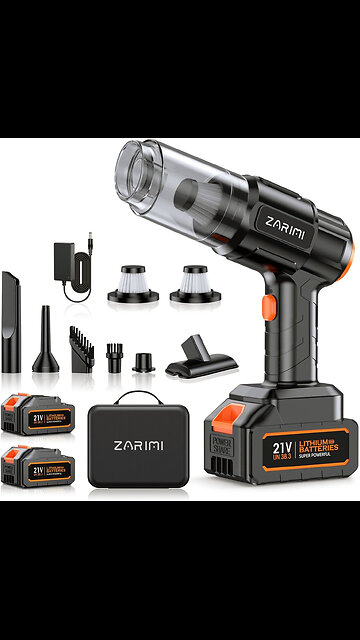 Car Vacuum Portable Cordless, 40,000Pa High Power Dust Buster