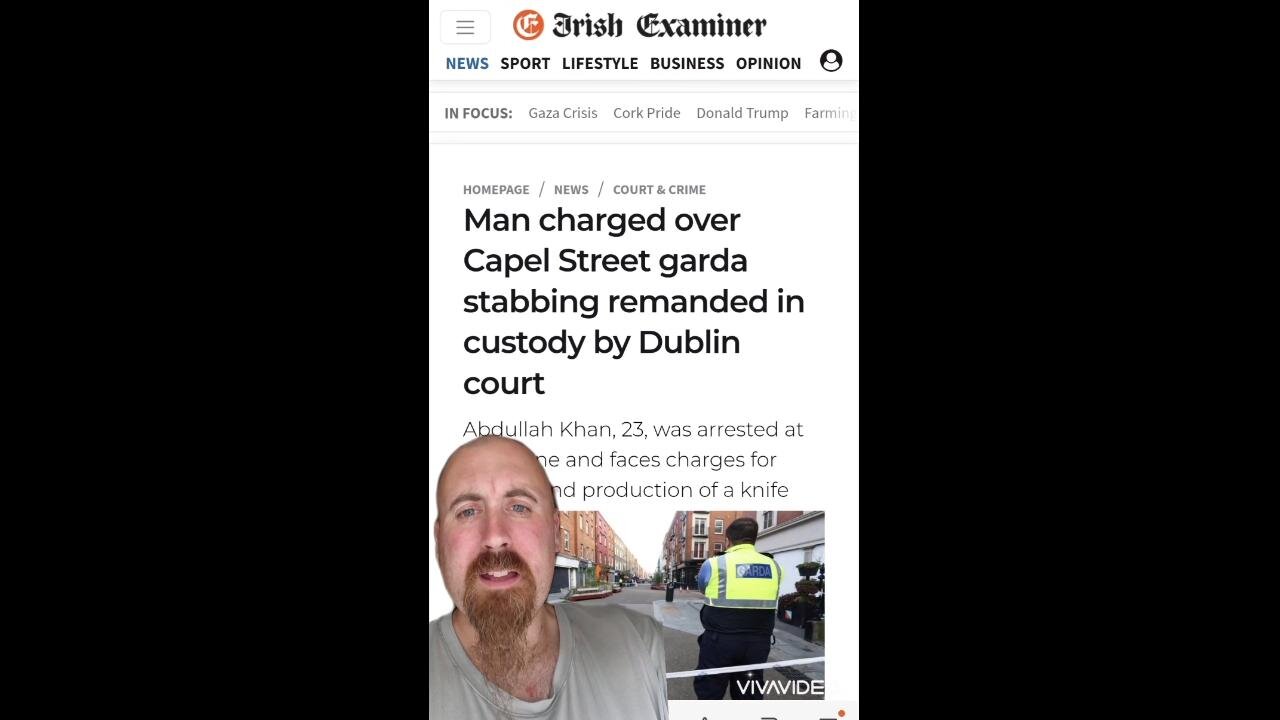 Mohammed Khan stabs Irish Police Officer - 'Khan belongs in Pakistan'