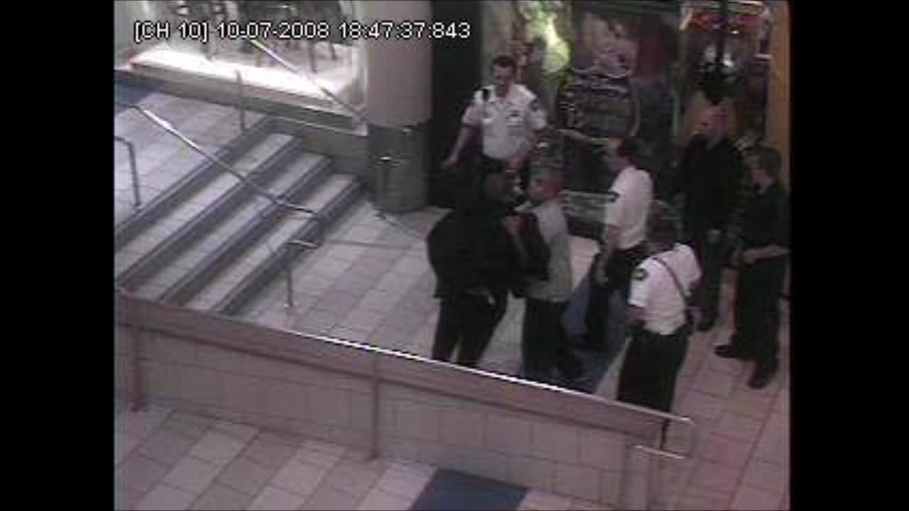 Mall security arrests burglar.
