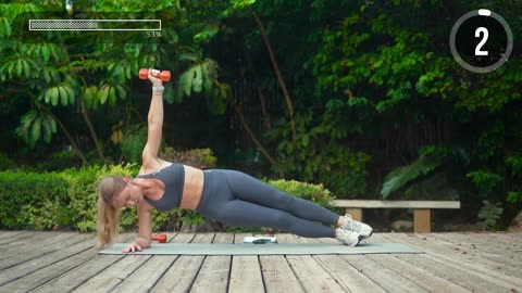 10 MIN - ABS + CORE Workout With Light Dumbbells