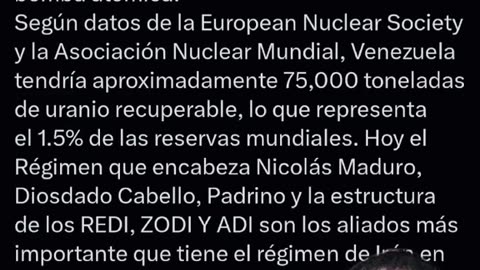 ISRAEL AFIRMA QUE VENEZUELA ES UNA AMENAZA PARA SU PAIS POR SER PROVEEDOR DE URANIO A IRAN.