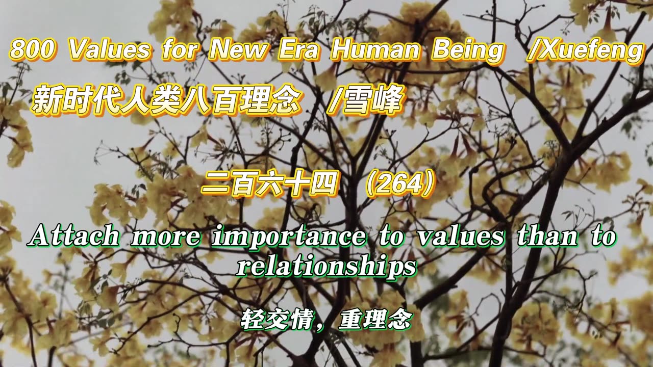 800 Values for New Era Human Being（264）