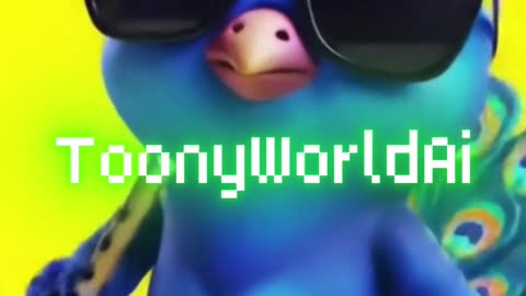 Peacock Dance in Toony World AI 🌈 | Colorful AI Cartoon Music Video for Kids & Teens | ToonyWorldAi
