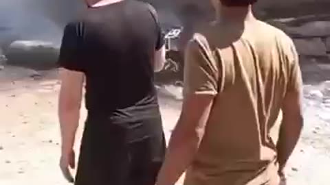 Iranian drone shot down in Daraa, southern Syria, by Israeli fighter jets, earlier