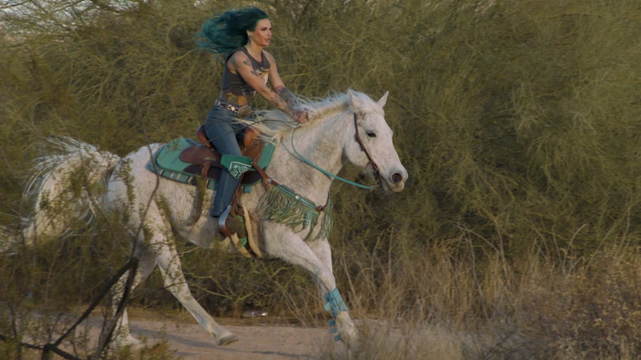 Saddling and Riding a Mustang