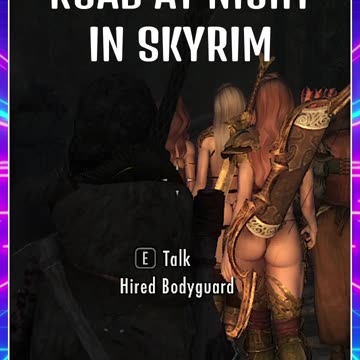 Skyrim SE - Walking on the Road at Night in Skyrim #gaming #skyrim #skyrimspecialedition