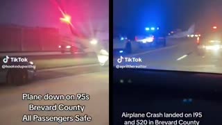 Florida: "A small plane crashed into the southbound lanes of Interstate 95 in Brevard County