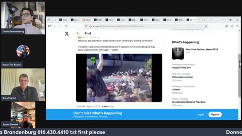 BNN (Brandenburg News Network) 9/11/2025 9-11 Attack on America Charlie Kirk - James Stewart