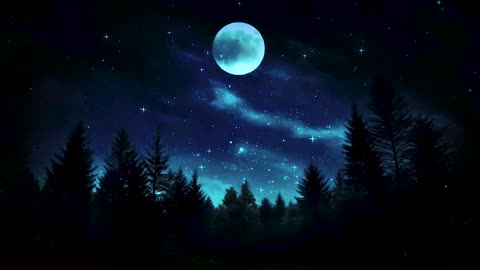 Sounds of night cicadas and the quiet murmur of a forest stream,Fall asleep deep to nature's lullaby