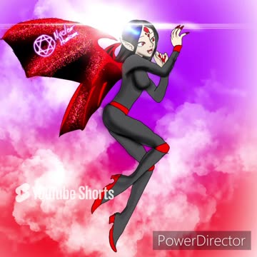 Oc speedpaint nuclear waving at her fans