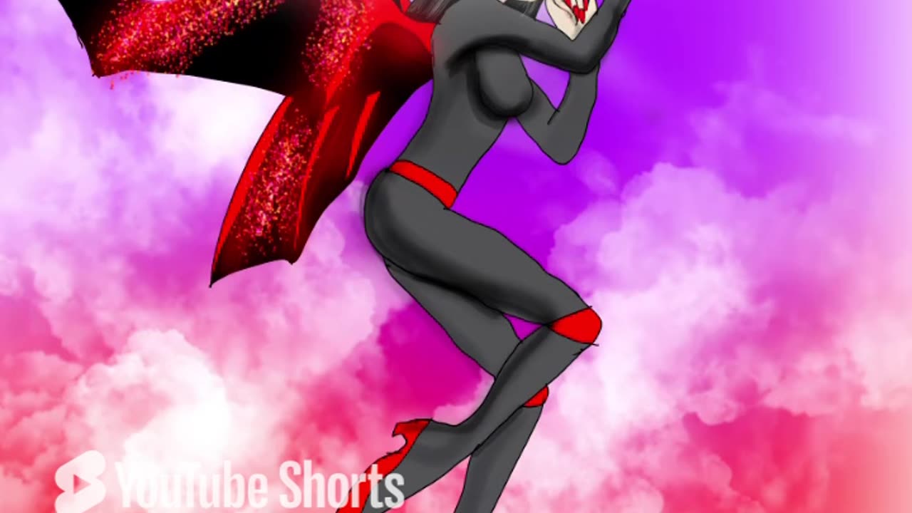 Oc speedpaint nuclear waving at her fans