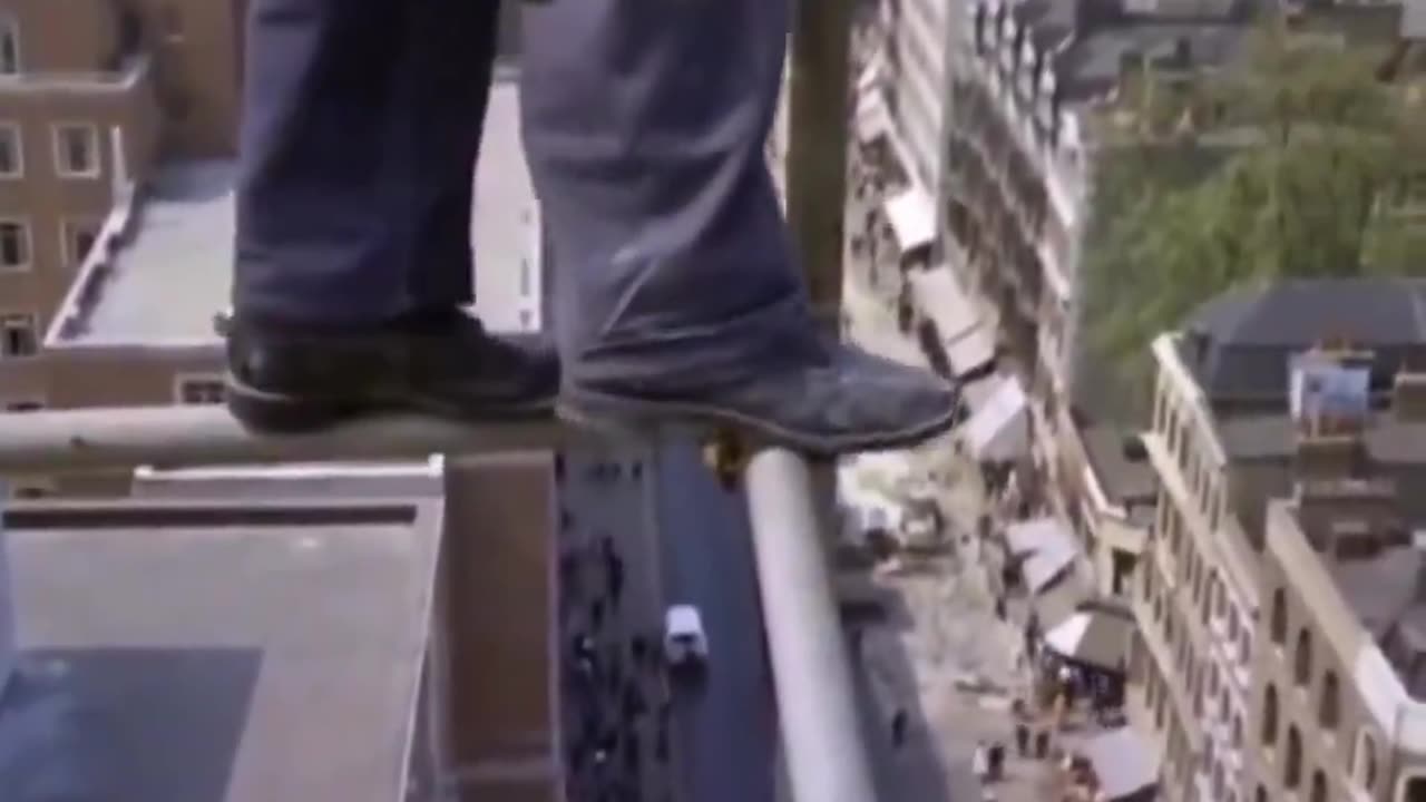 Building London before health and safety. Filmed in the 1960s