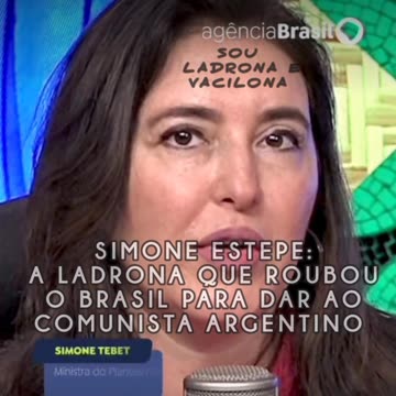 Simone stebet a ladrona e vacilona, roubou 1 milhão do Brasil para dar ao argentino comunista.